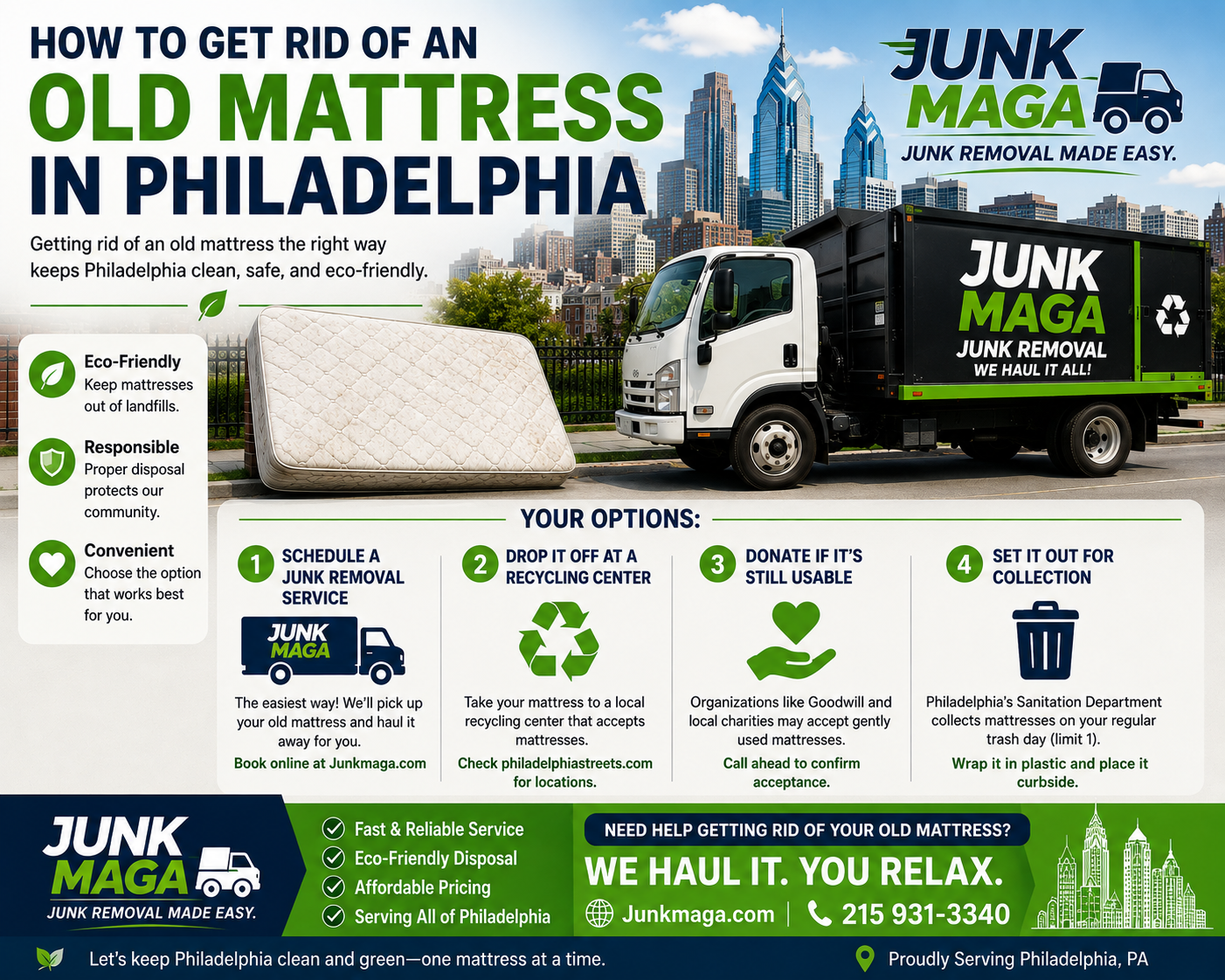 How to Get Rid of an Old Mattress in Philadelphia
